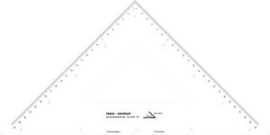 Standardgraph Zeichendreieck CONSTANT 45° Hypotenuse 35 cm, PET-G Material