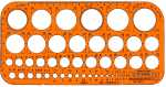 Standardgraph Kreisschablone, 45 Kreise 1-36 mm, 4...