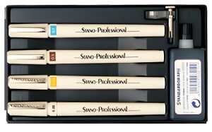 Standardgraph Stano Pro Tuschezeichner und Zeichentusche 4er Satz