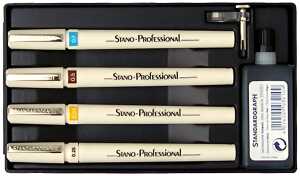 Stano.Profür4er Tuschezeichnersatz 020-030-040-050 (6-teilig) 1 Stück