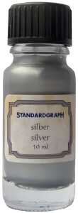 Standardgraph Feine Tinte 10 ml silber, im Glas