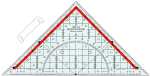 Standardgraph Zeichendreieck 23 cm abn. Griff 1 Stück