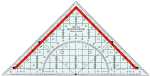 Standardgraph Zeichendreieck 23 cm abn. Griff 1 Stück