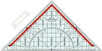 STDGRAPH Zeichendreieck 23 cm abn. Griff 1 Stück