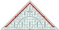 STDGRAPH Zeichendreieck 23 cm abn. Griff 1 Stück