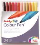 Pentel Faserschreiber Colour Pen 0,6mm Set 24 Farben sortiert