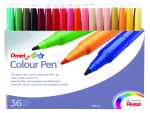 Pentel Faserschreiber Colour Pen 0,6mm Set 36 Farben sortiert