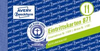 Zweckform Eintrittskartenblock sortiert 871 105x53