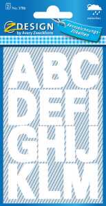 Zweckform Buchstabenetikett A-Z Folie weiß 28 St. 25 mm wetterfest