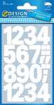 Zahlen Polyester selbstklebend 2 Bögen