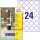 Avery Zweckform Universaletikett 40mm Papier weiß 2.400 Etik./Pack.