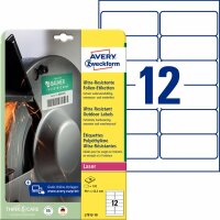 Zweckform L7913-10 Ultra-Res. Folienetiketten 99,1x42,3...