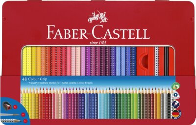 Faber Castell Buntstift Colour Grip 48er-Metalletui