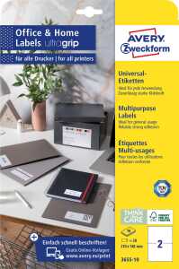Zweckform 3655-10 perm. Universaletiketten 10BL 210x248mm ws