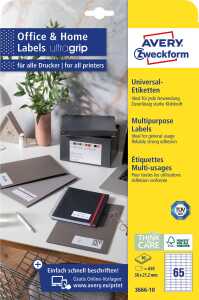 Zweckform 3666-10 perm. Universaletiketten 10BL 38x21 weiß