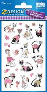 Zweckform 57027 Papiersticker Schmucketikett Design-Katzen