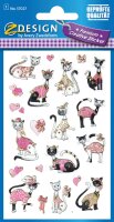 Zweckform 57027 Papiersticker Schmucketikett Design-Katzen