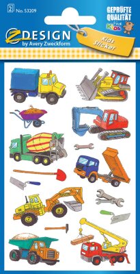 Zweckform 53209 Sticker Schmucketikett Kid Baustelle