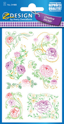 Zweckform 54488 Sticker Flower Rosen