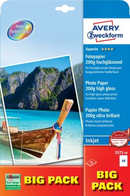 Zweckform 2572-50 50Bl Inkjet Fotopapier A4 200g weiß