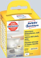 Zweckform Rollenetiketten 28x89mm weiß AS0722370...