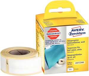 Zweckform Rollenetiketten 12x50mm weiß AS0722460 permanent