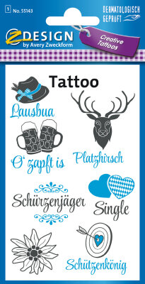 Zweckform 55143 Tattoo Männer silber blau