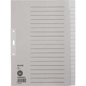 LEITZ 1220 Register Tauenpapier A4 Überbreite 20Blatt grau