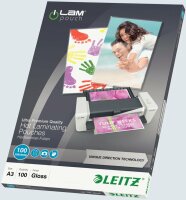 Leitz 7487 Laminierfolie UDT - A3, glänzend, 100...