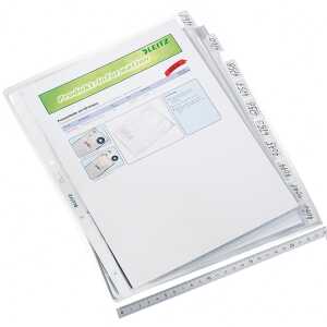 LEITZ Register-Prospekthülle blank o A4 PP 10-teilig (80475400)