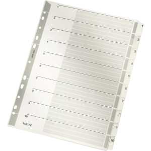 LEITZ 4324 Zahlenregister 110 A4 Karton 10Blatt grau