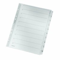 LEITZ 4324 Zahlenregister - 1-10 A4 Karton 10 Blatt grau