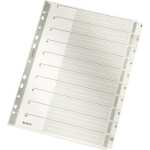 LEITZ 4324 Zahlenregister 110 A4 Karton 10Blatt grau