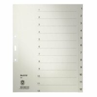 LEITZ 1233 Zahlenregister - 1-12 Papier A4...