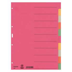 LEITZ 4359 Register Karton blanko A4 10Blatt farbig