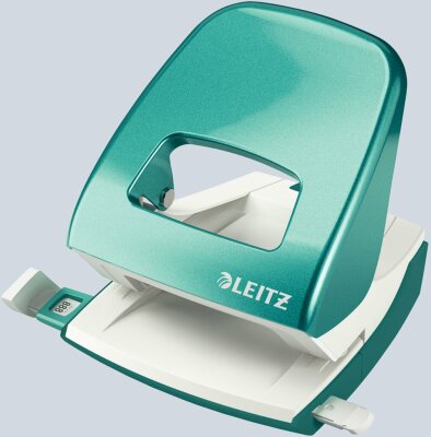 LEITZ Locher Wow eisblau metalllic Bürolocher NeXXt Metall mit Anschlagsch