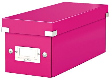 LEITZ Archivbox CD Wow metallic pink für 30 CDs in Juwelcase oder 60 CDs in S