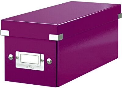 LEITZ Archivbox CD Wow metal.violett Archivbox Click & Store CD für 30 CDs i