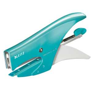Leitz Heftzange WOW No. 10 fest 15 Bl. (80 g/m²) Metall eisblau