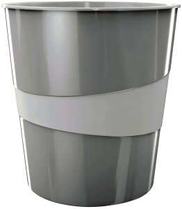 LEITZ Papierkorb WOW 15l perlweiß 52781001