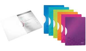 LEITZ Klemmhefter WOW ColorClip DI N A4 PP violett (80418562)