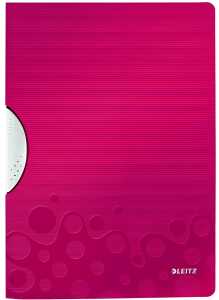LEITZ Klemmhefter WOW ColorClip DI N A4 PP pink-metallic (80418523)