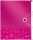 Ordnungsmappe A4 WOW PP 6 Fächer pink metallic 3 Klappen