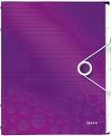 Ordungsmappe A4 WOW PP 6 Fächer violett metallic 3...