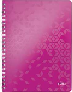 Collegeblock WOW A4 PP-Einband liniert pink metallic