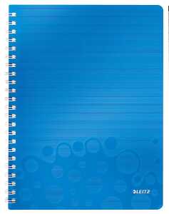 Collegeblock WOW A4 PP-Einband kariert blau metallic