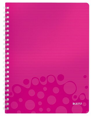 LEITZ Collegeblock A4 Wow pink metal Kollegblock WOW holzfrei chlorarm gebl