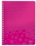 Collegeblock WOW A4 PP-Einband kariert pink metallic
