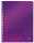 Collegeblock WOW A4 PP-Einband kariert violett metallic