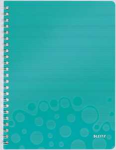 Collegeblock WOW A4 PP-Einband kariert eisblau metallic